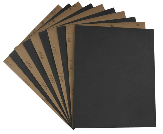 Wet and Dry Sandpaper 320 Grit Sanding Sheets 10 Pieces 230x280mm Abrasive Sanding Paper for Furniture, Automotive, Metal, Plastic, Wall Coat