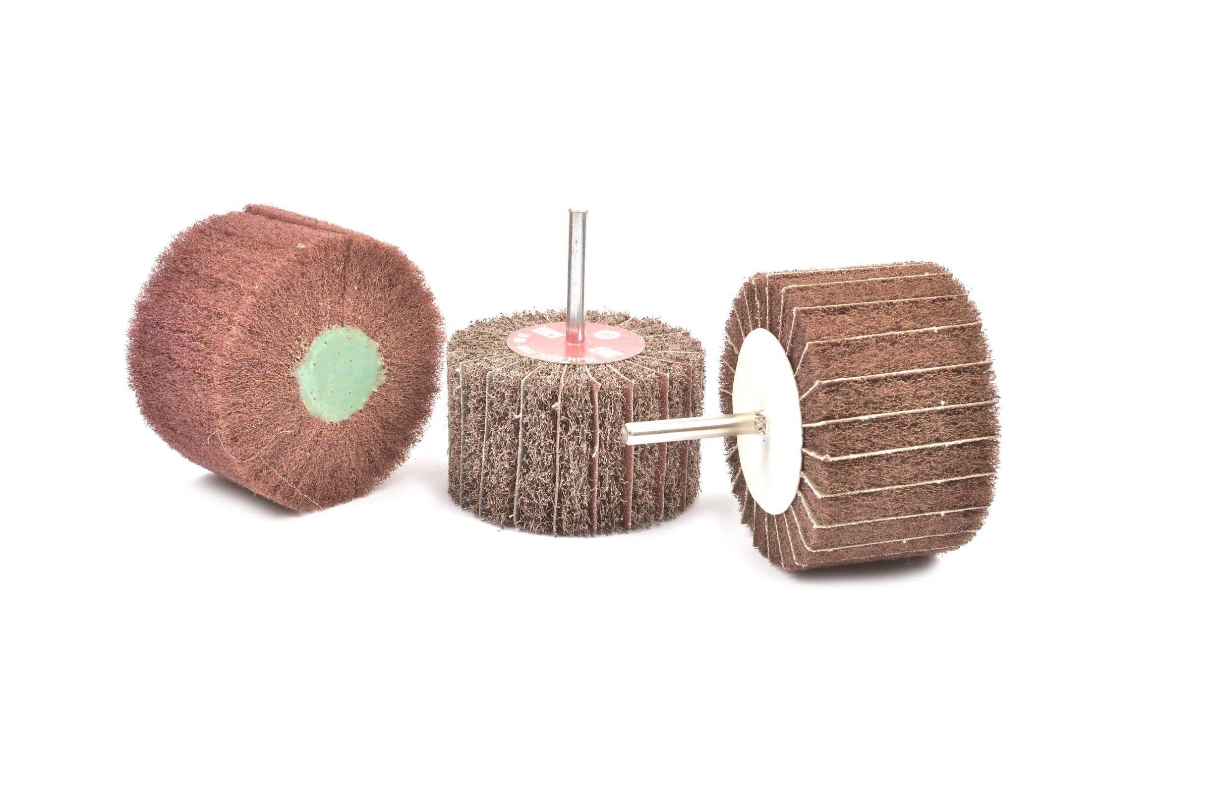 Abrasive Flap Wheel Sander 2"x1" x 1/4" Shank Mounted Non-woven Interleaves for Drill Grit 40/60/80x2/120